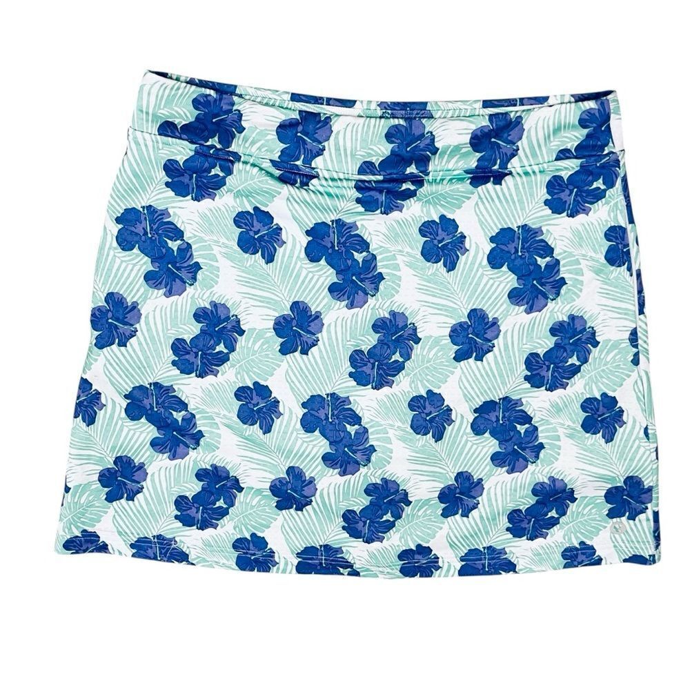 Bette & Court Skirt Skort Activewear Purple Turquoise Tropical Floral Pull On M